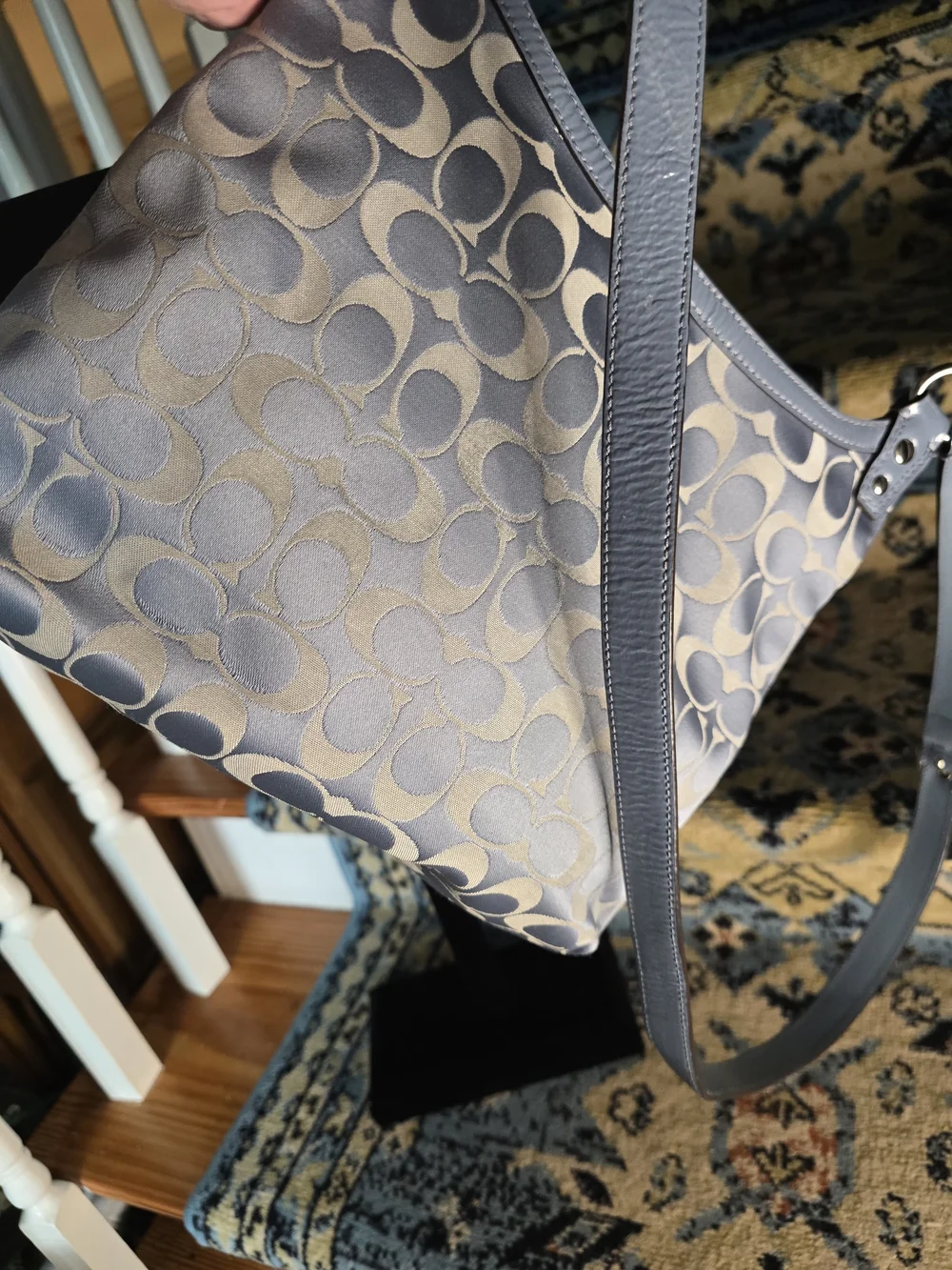 Coach Light Blue Signature Crossbody Bag